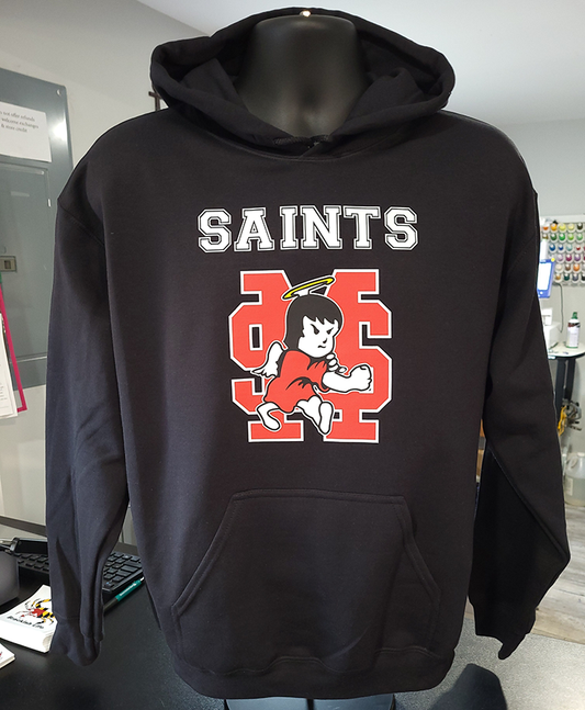 Saints Black Hooded Sweatshirt