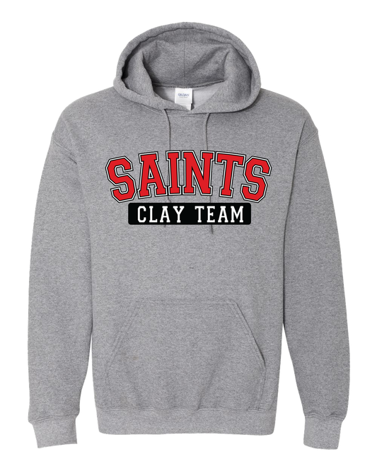 Saints Clay Team Sport Grey Hooded Sweatshirt