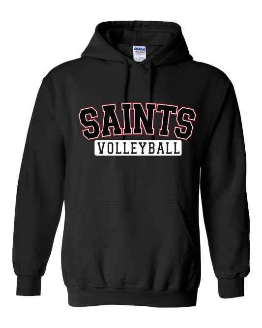 Saints Volleyball Black Hooded Sweatshirt
