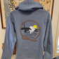 8.5 Oz Blue Smoke Cotton Poly Hoodie