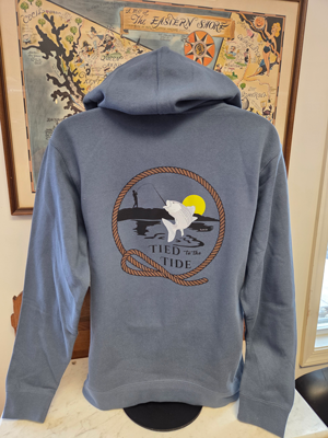 8.5 Oz Blue Smoke Cotton Poly Hoodie