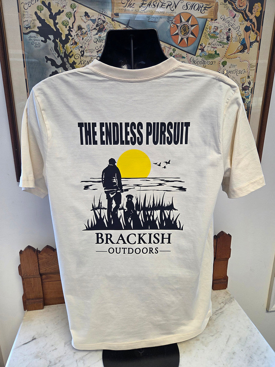 Vanilla T-Shirt with Our Outdoors Endless Pursuit Logo
