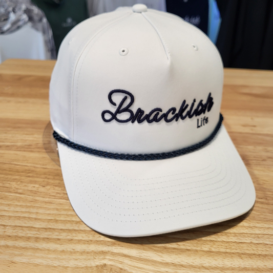 Brackish Life Script White Rope Hat
