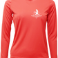 Patriot Point Ladies Neon Coral V-Neck Long Sleeve UV Shirt