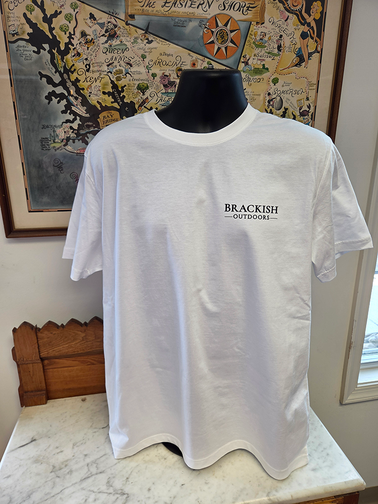 White T-shirt with Our Outdoors Endless Pursuit Logo