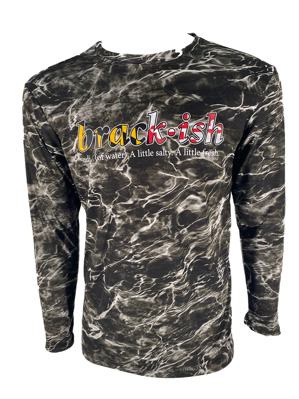 Black Tip Crab Performance Long Sleeve Crew
