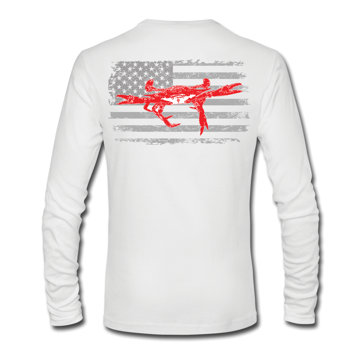 USA Red Crab Performance Long Sleeve Crew