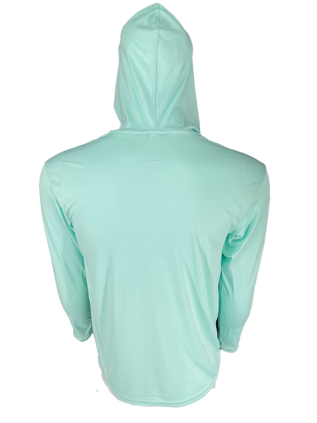 Hooded Performance Long Sleeve UV Shirt Logo with Slogan